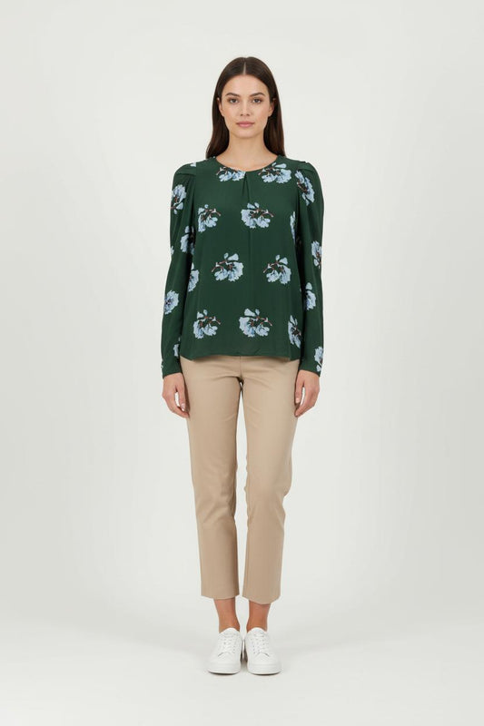 Blouse Verte et Bleue - Taille S/36