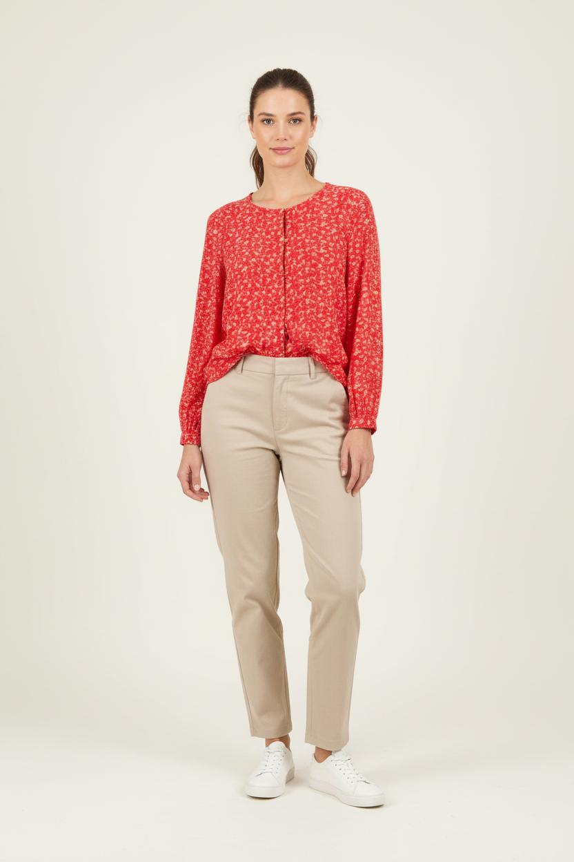 Blouse Rouge et Blanche - Taille S/36