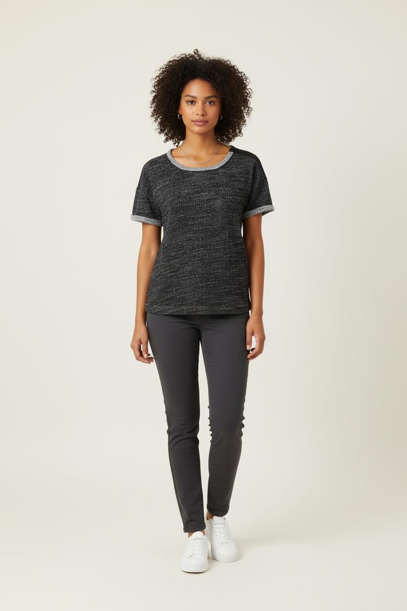 T-shirt Noir et Gris - Taille S/36
