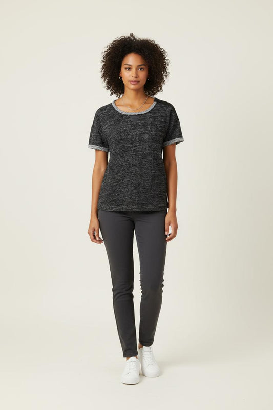 T-shirt Noir et Gris - Taille S/36