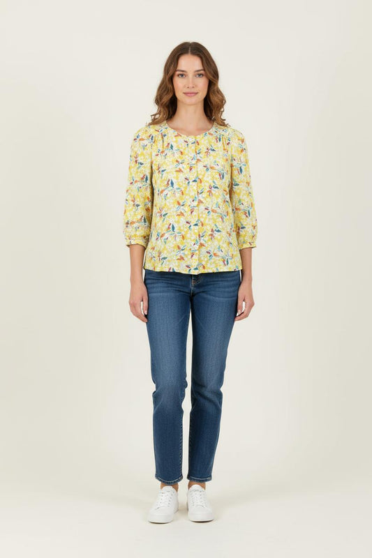 Blouse jaune multicolore - Taille S/36
