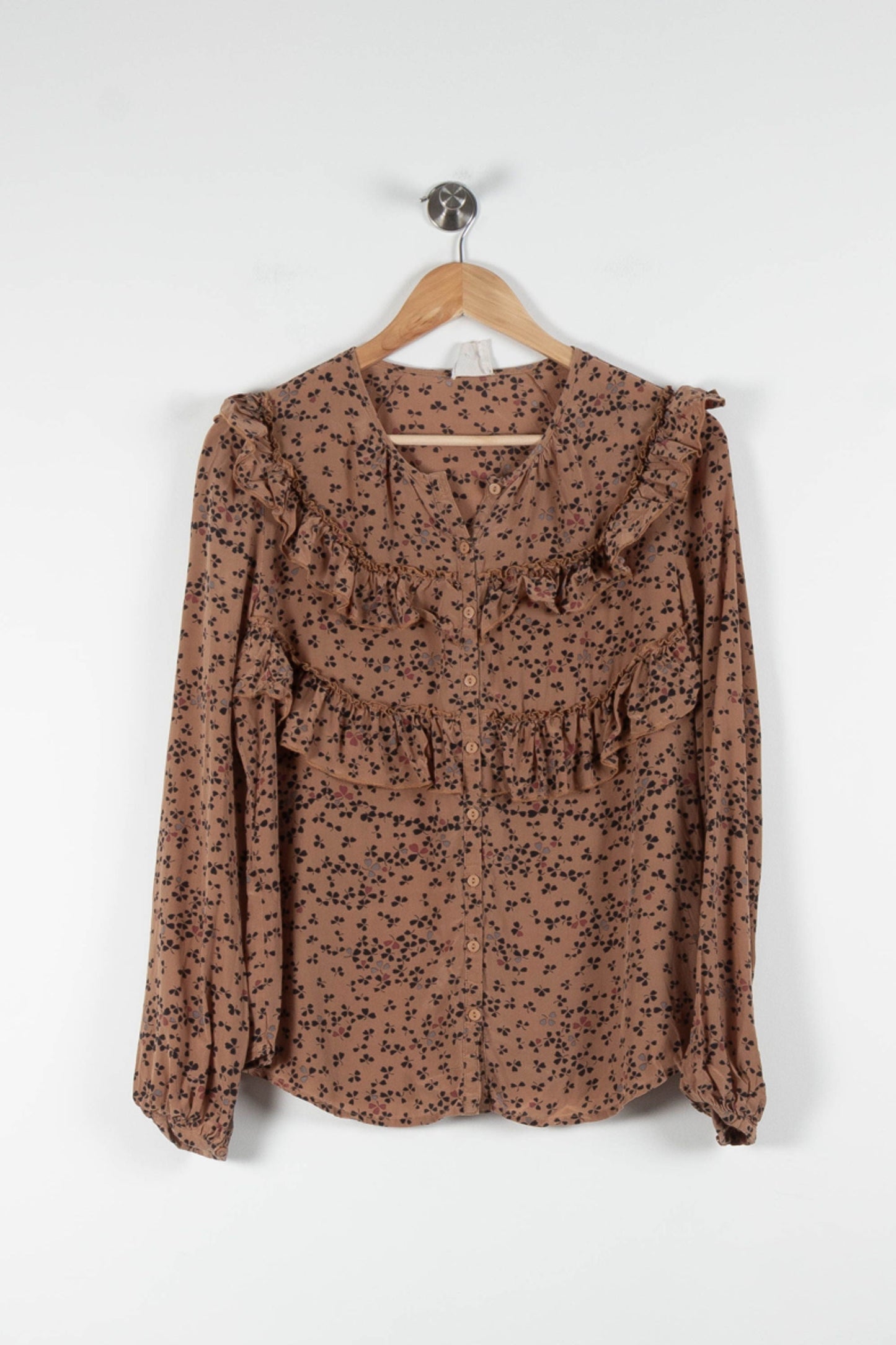 Blouse Marron et Noire - Taille L/40