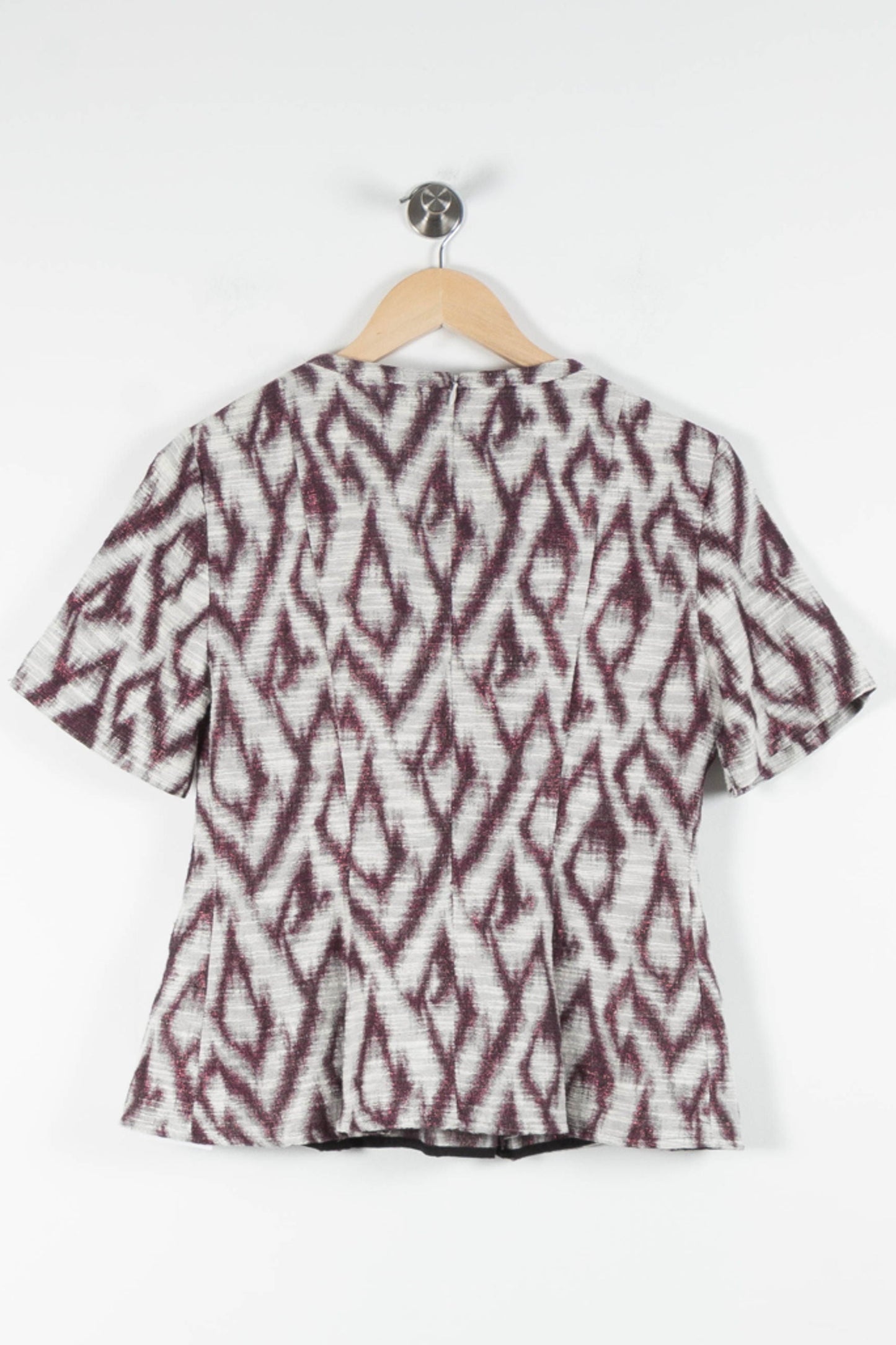 Blouse Blanche et Bordeaux - Taille M/38