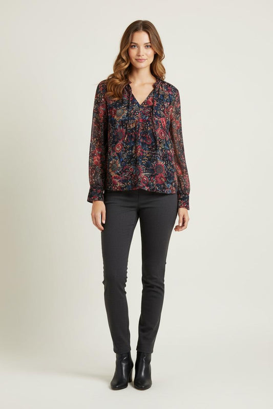 Blouse Fleurie Multicolore - Taille M/38
