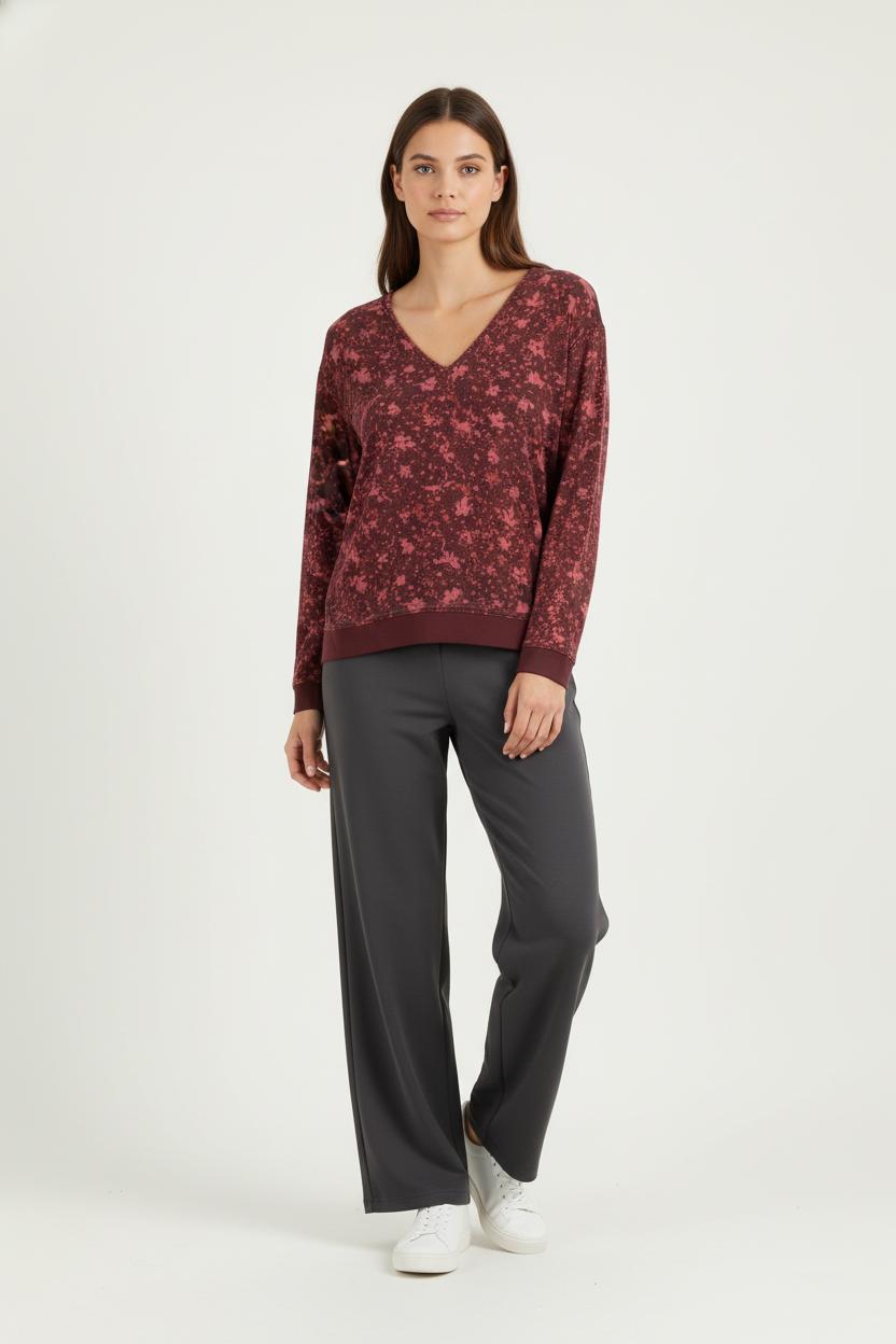 Sweatshirt Bordeaux et Rose - Taille S/36