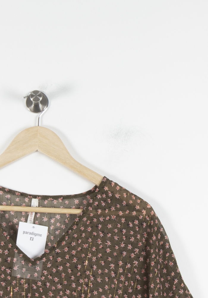 Blouse Verte et Rose - Taille XL/42