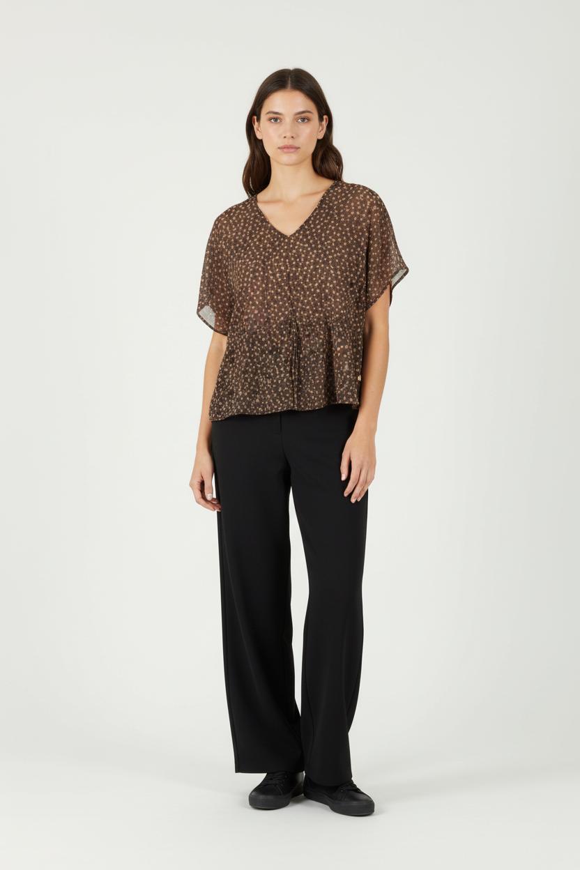 Blouse Verte et Rose - Taille XL/42