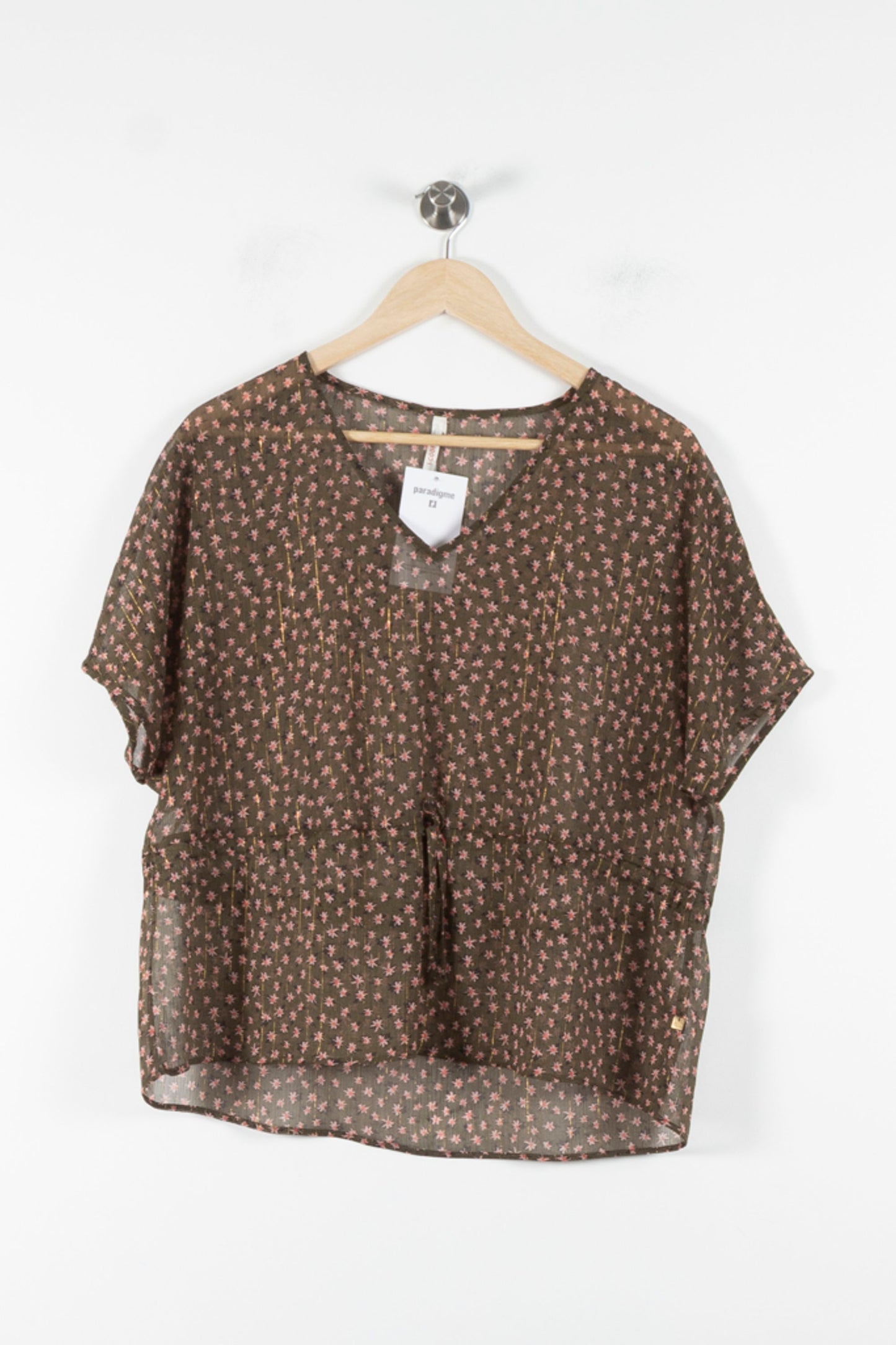 Blouse Verte et Rose - Taille XL/42