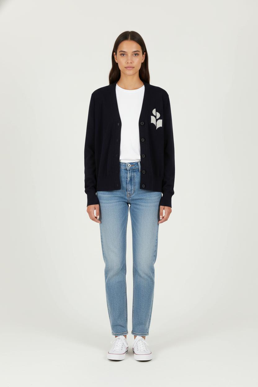 Cardigan Bleu et Blanc - Taille XS/34