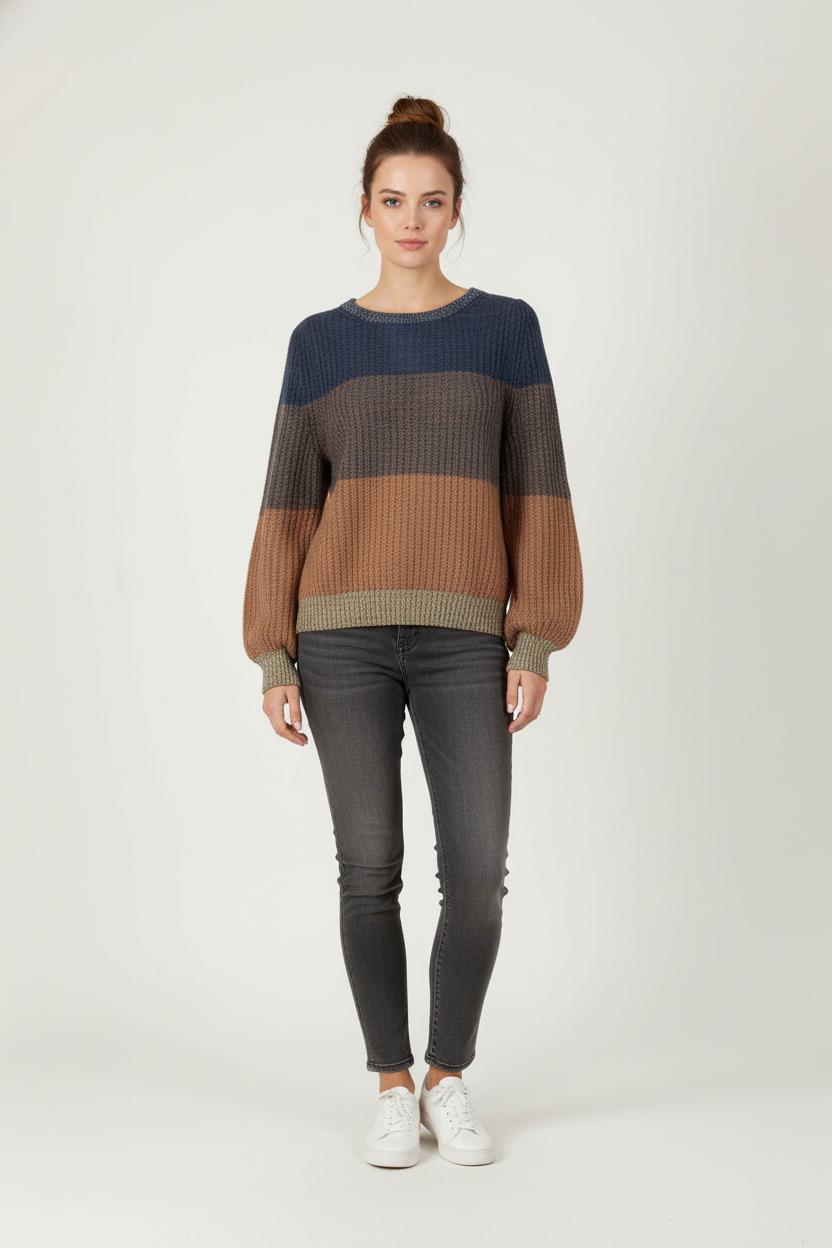 Pull Bleu et Marron - Taille S/36