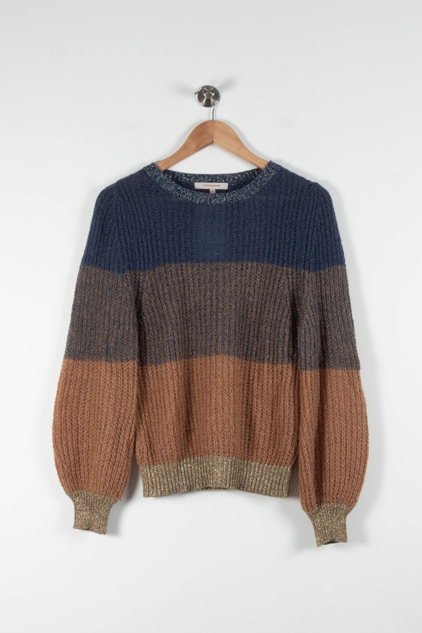 Pull Bleu et Marron - Taille S/36