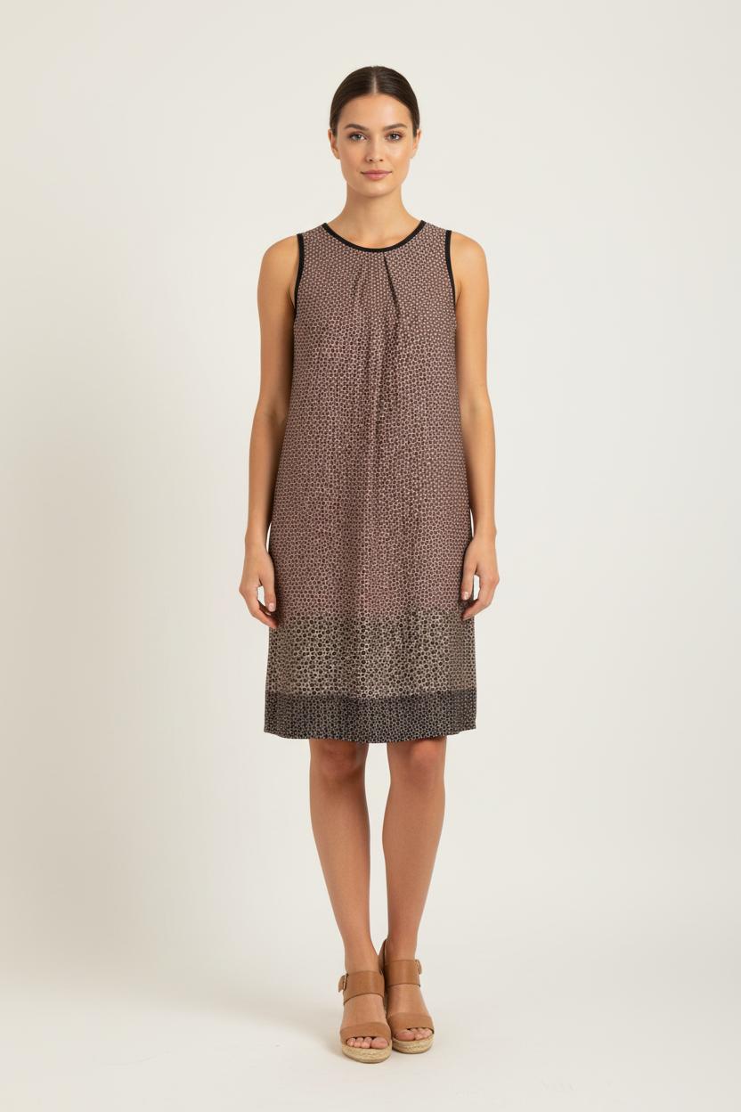 Robe Sans Manches Bordeaux et Noir - Taille S/36