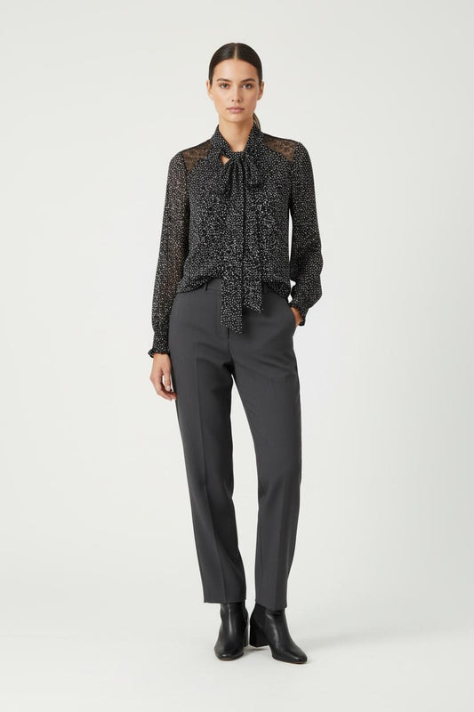 Blouse Noire et Blanche - Taille S/36