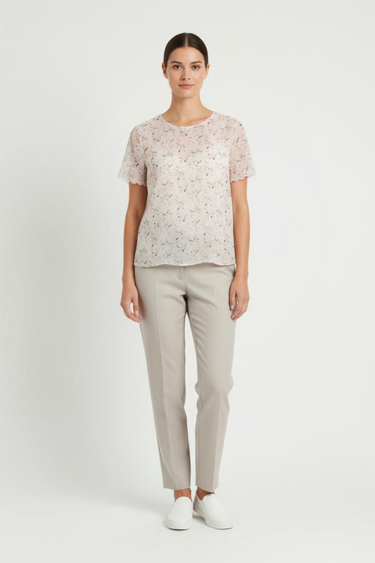 Blouse Rose et Blanche - Taille XS/34