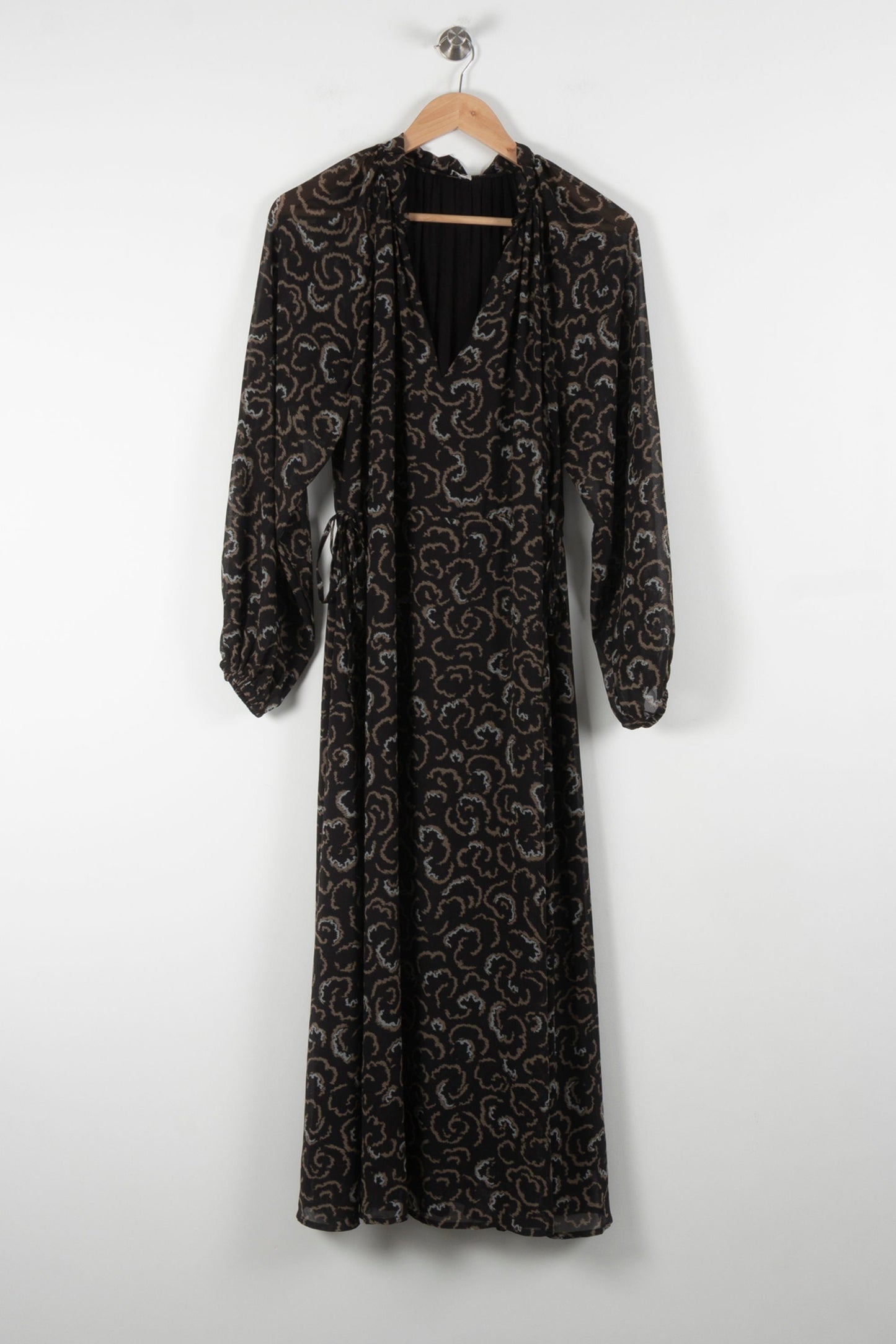 Robe Longue Noire et Beige - Taille S/36