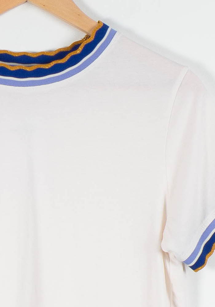 Tee-shirt Blanc et Bleu - Taille S/36