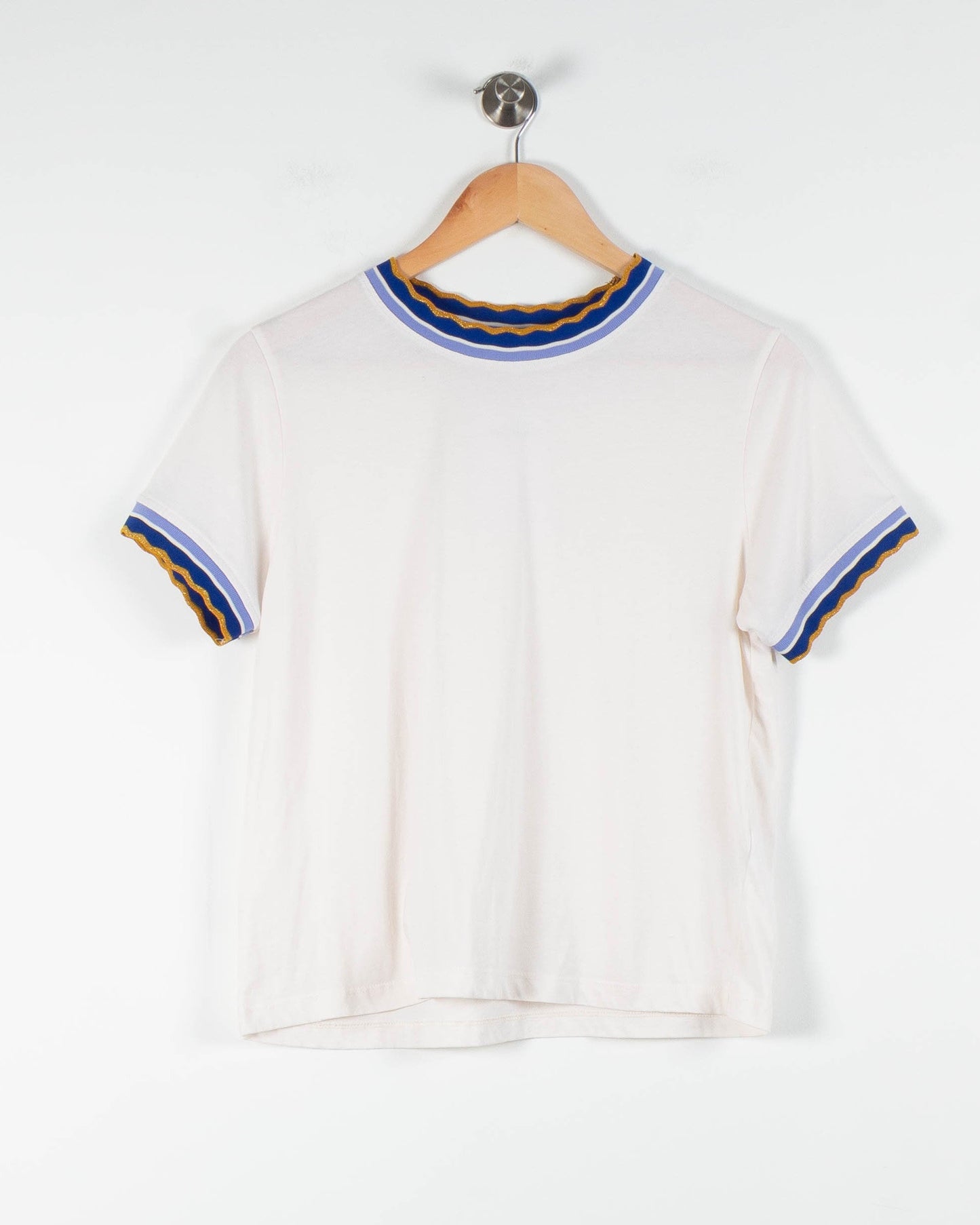 Tee-shirt Blanc et Bleu - Taille S/36