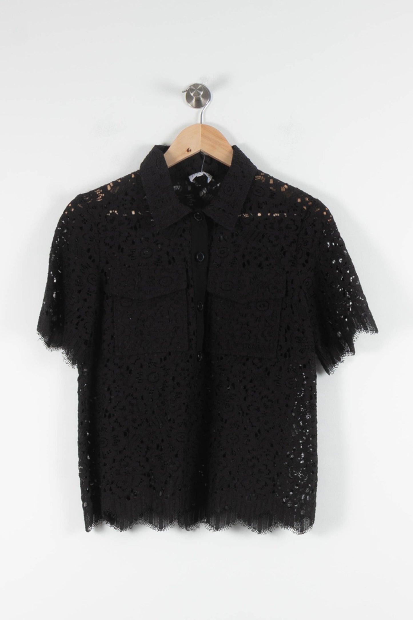 Blouse Dentelle Noire - Taille S/36