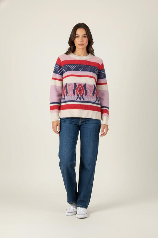 Pull Multicolore - Taille S/36