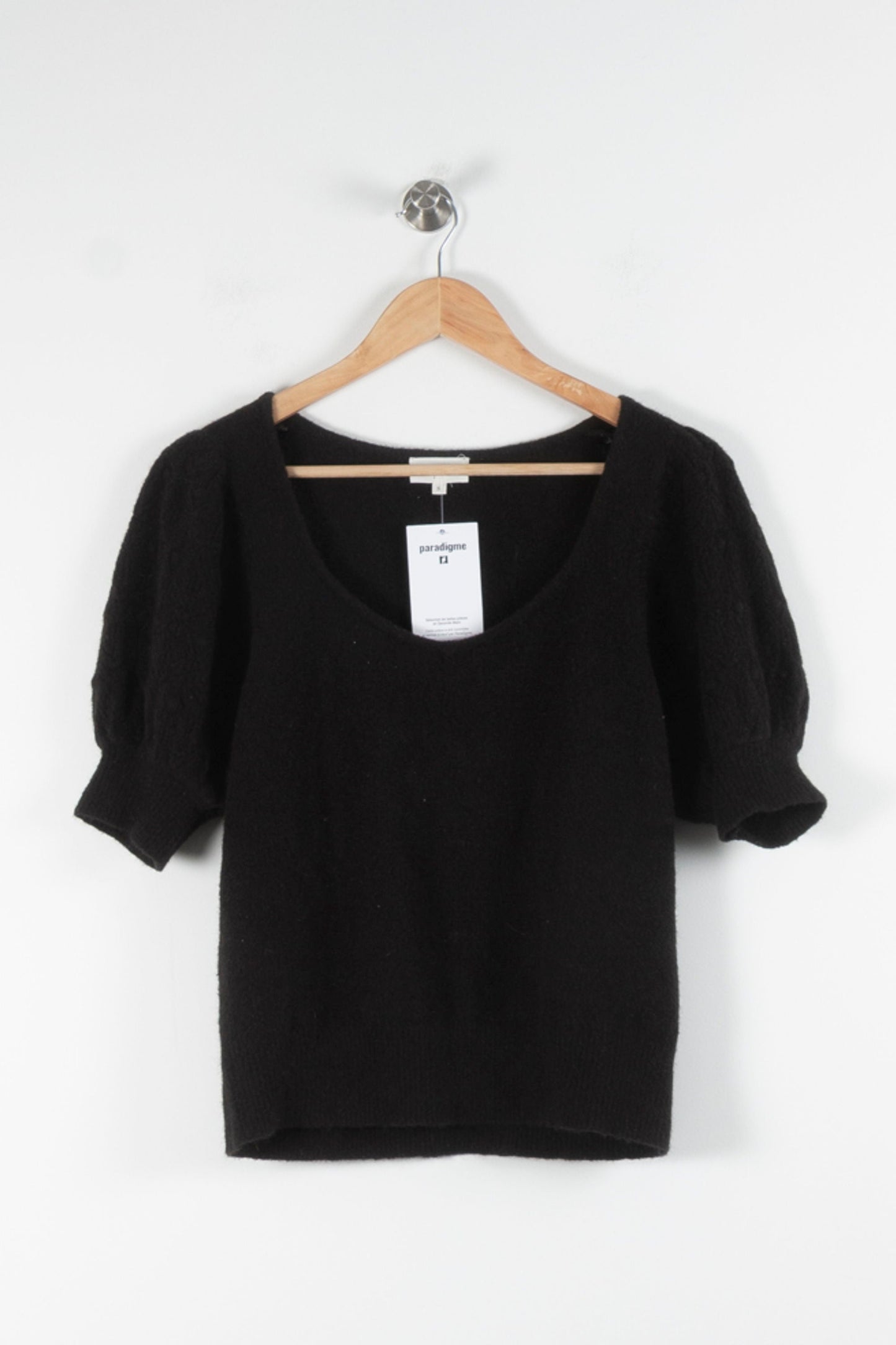 Pull Manches Courtes Noir - Taille S/36
