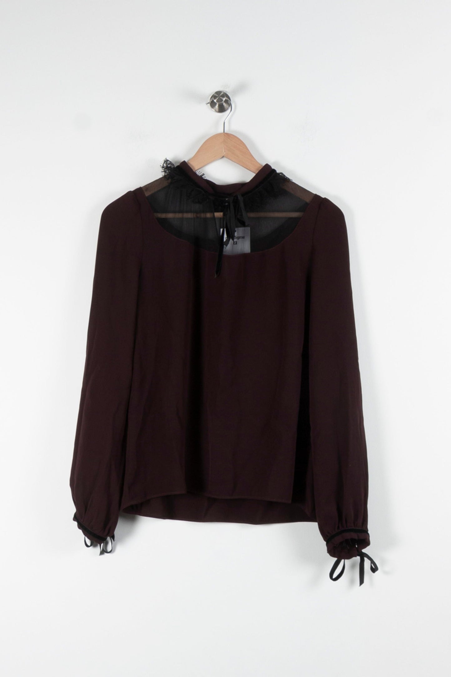Blouse Bordeaux et Noir - Taille M/38