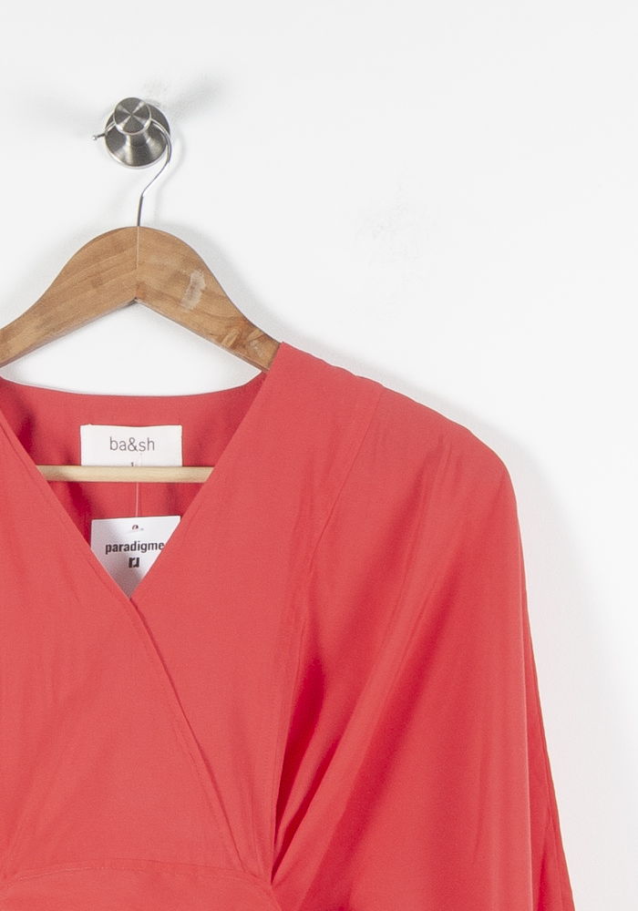 Blouse Cache-Cœur Rouge - Taille S/36