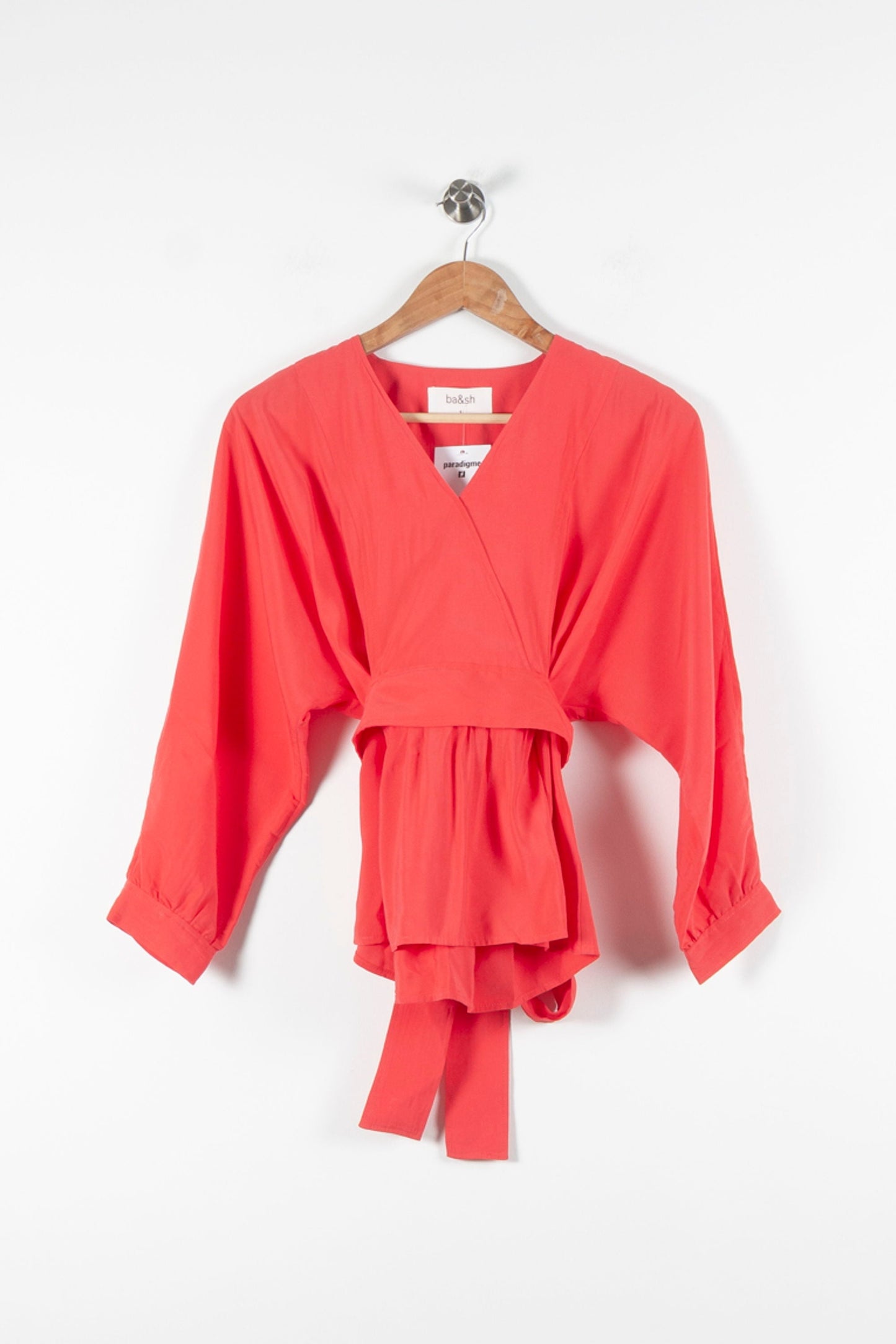 Blouse Cache-Cœur Rouge - Taille S/36