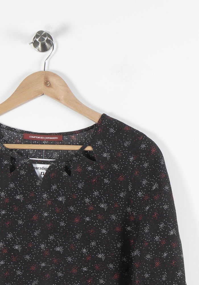 Blouse Noire et Rouge - Taille S/36