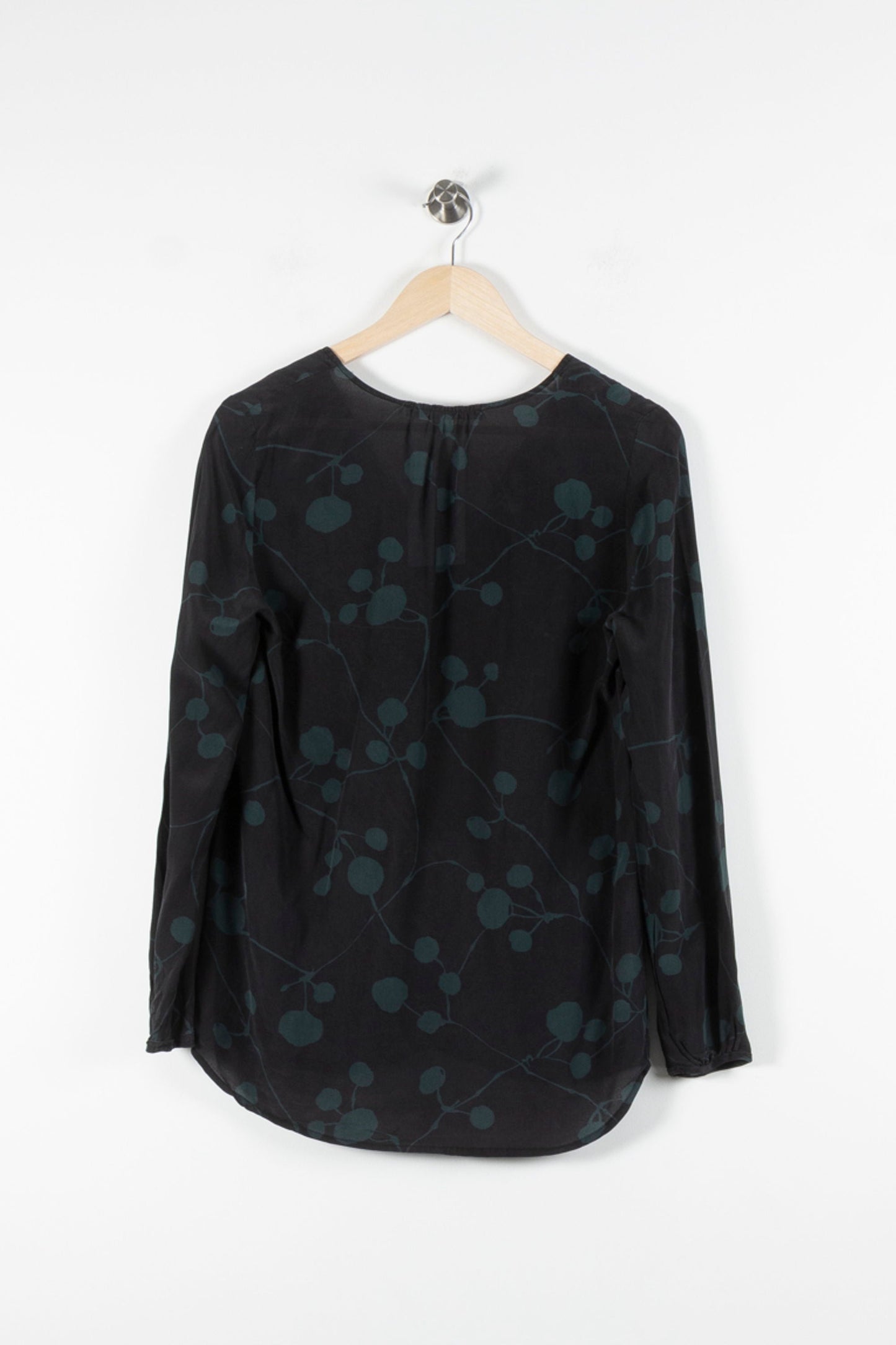 Blouse Noire et Verte - Taille S/36