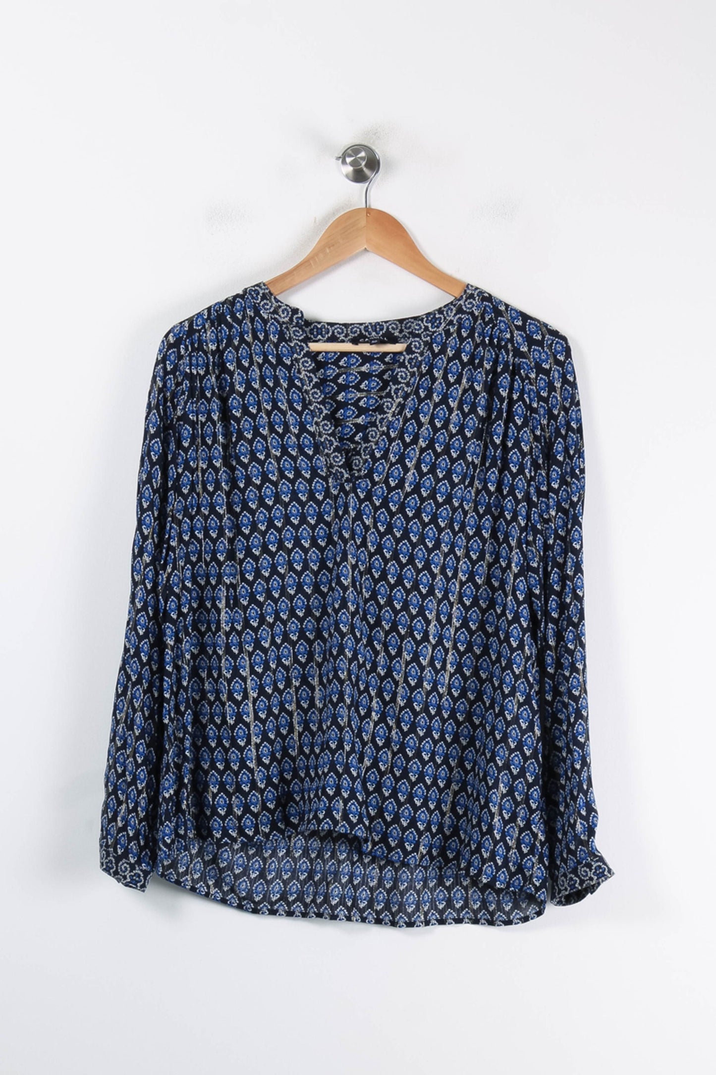 Blouse Bleue et Noire - Taille L/40
