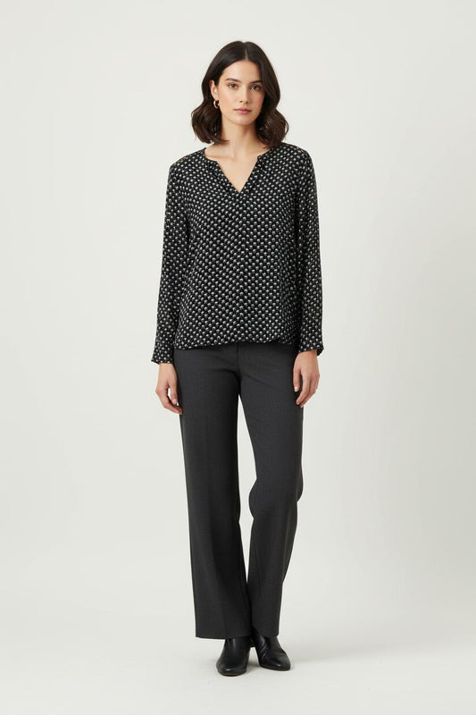 Blouse Noire et Bleue - Taille XL/42