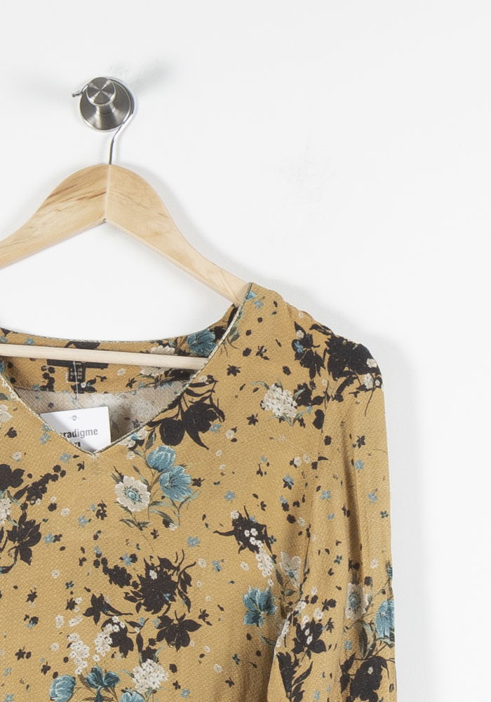 Blouse Jaune et Bleu - Taille M/38