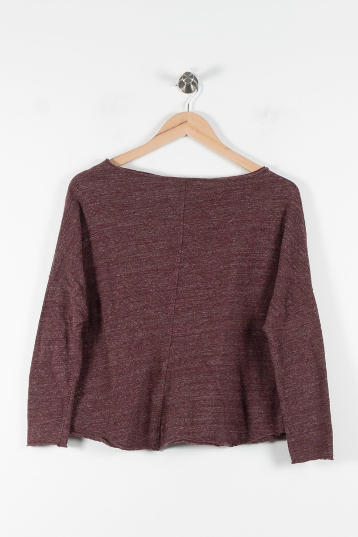 Tee-shirt Manches Longues Bordeaux - Taille M/38