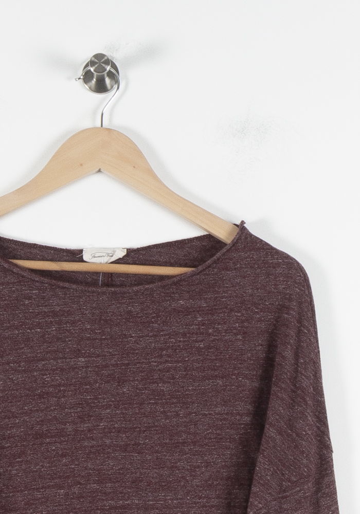 Tee-shirt Manches Longues Bordeaux - Taille M/38