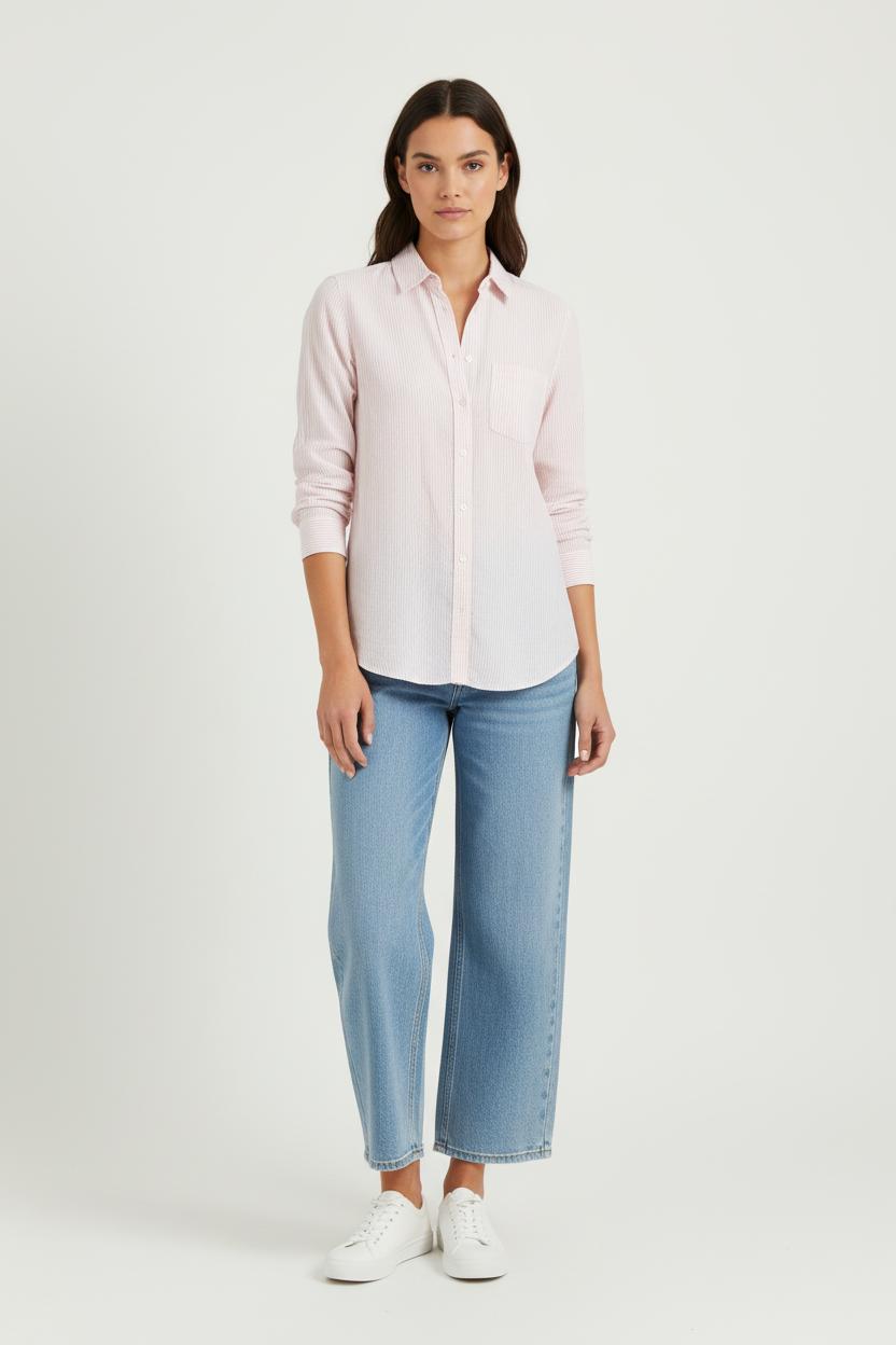 Chemise Rayée Rose et Blanche - Taille S/36