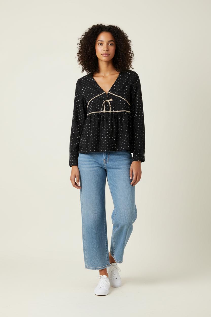 Blouse Bleu et Blanc - Taille S/36