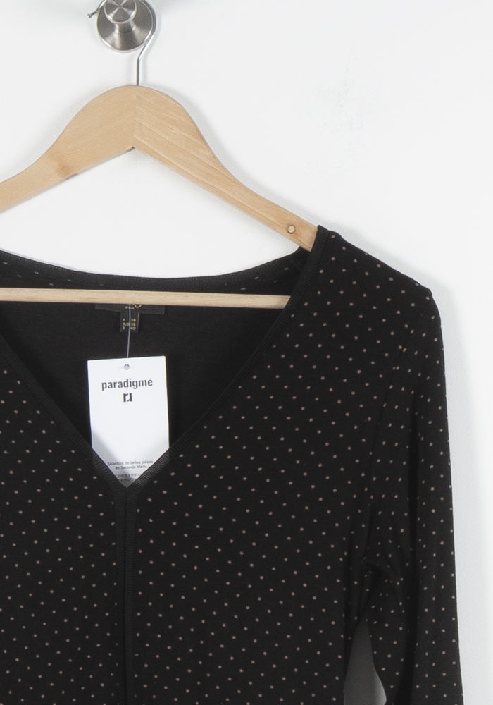 T-shirt Noir à Manches Longues - Taille M/38