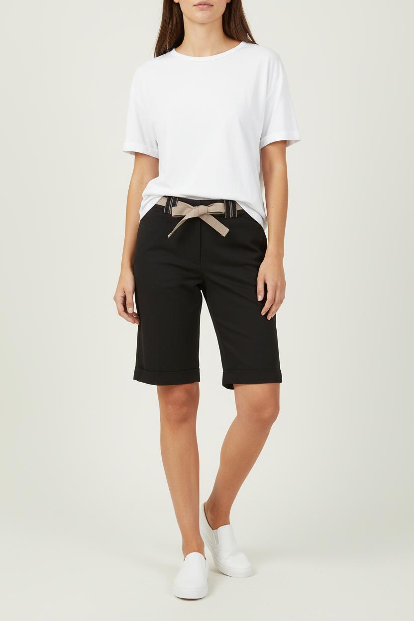 Bermuda Noir et Beige - Taille M/38