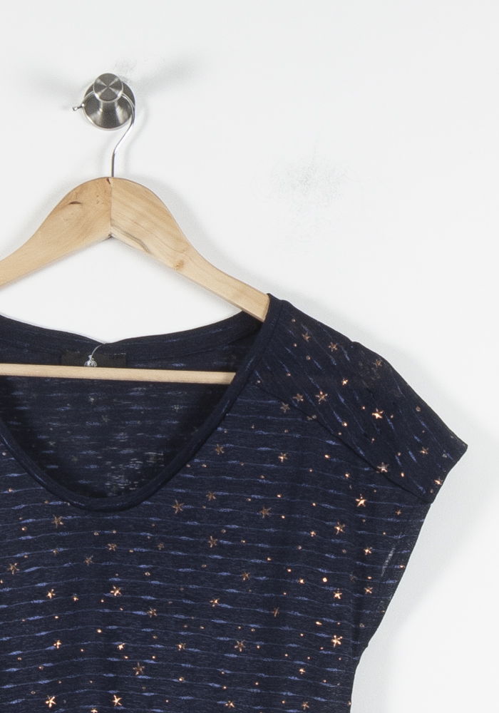 Tee-shirt Bleu et Doré - Taille M/38