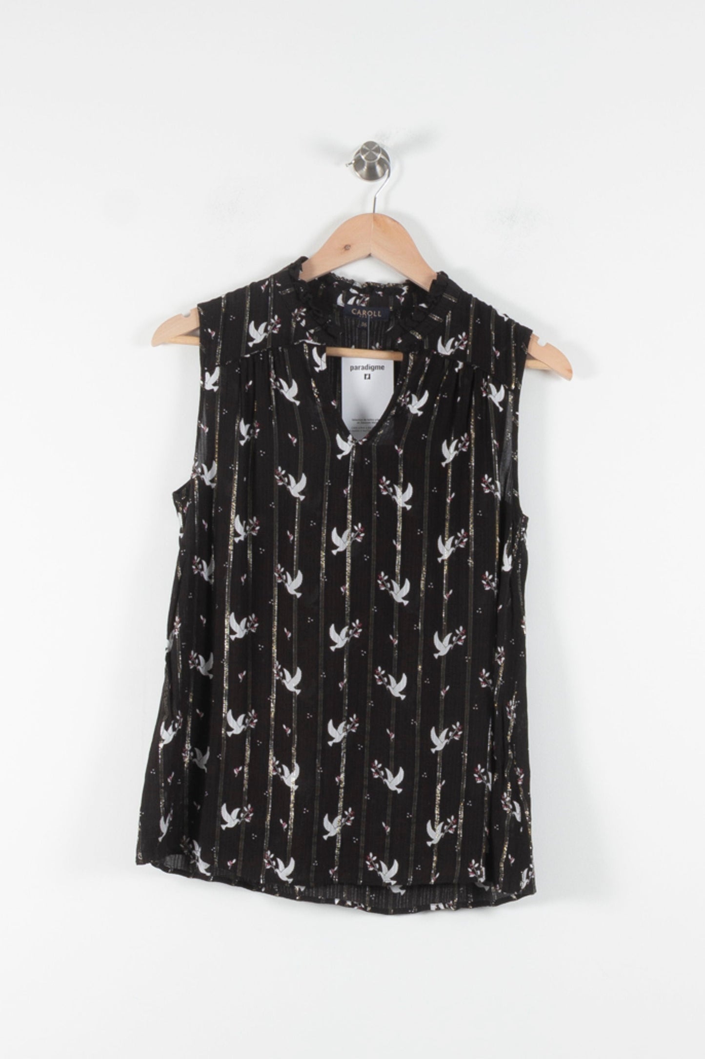 Blouse Noire et Blanche - Taille S/36