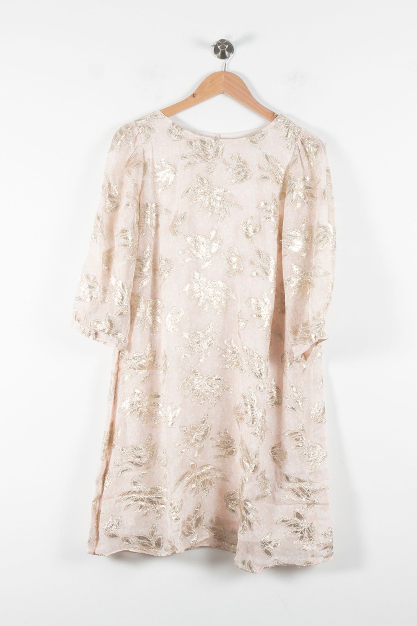 Robe Midi Rose et Dorée - Taille L/40