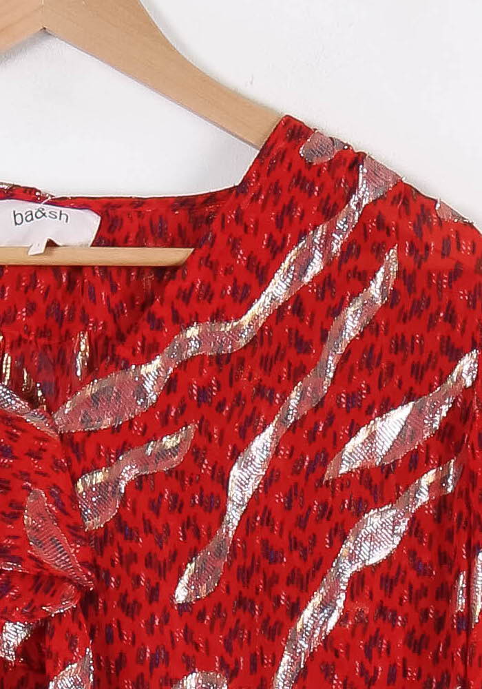 Blouse Rouge et Blanche - Taille S/36