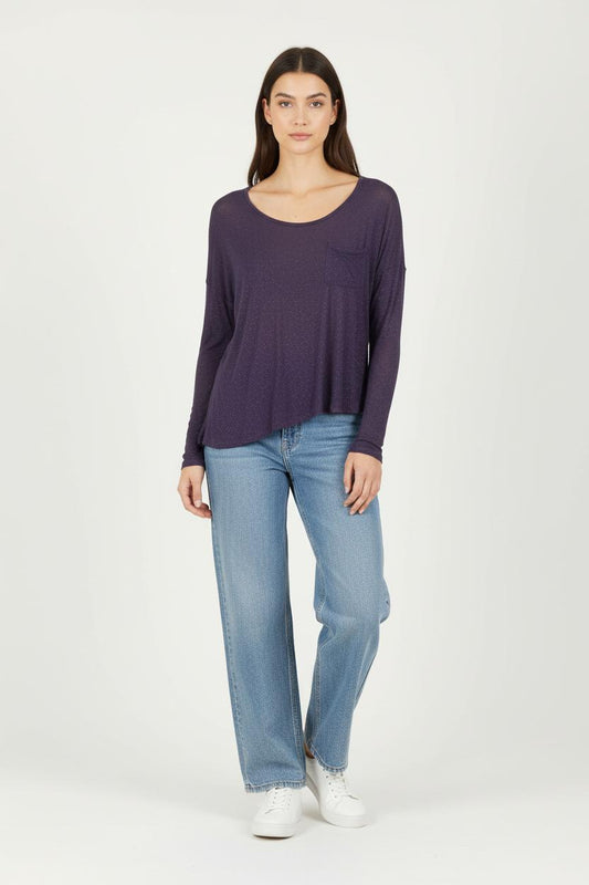 Tee-shirt Manches Longues Violet - Taille L/40