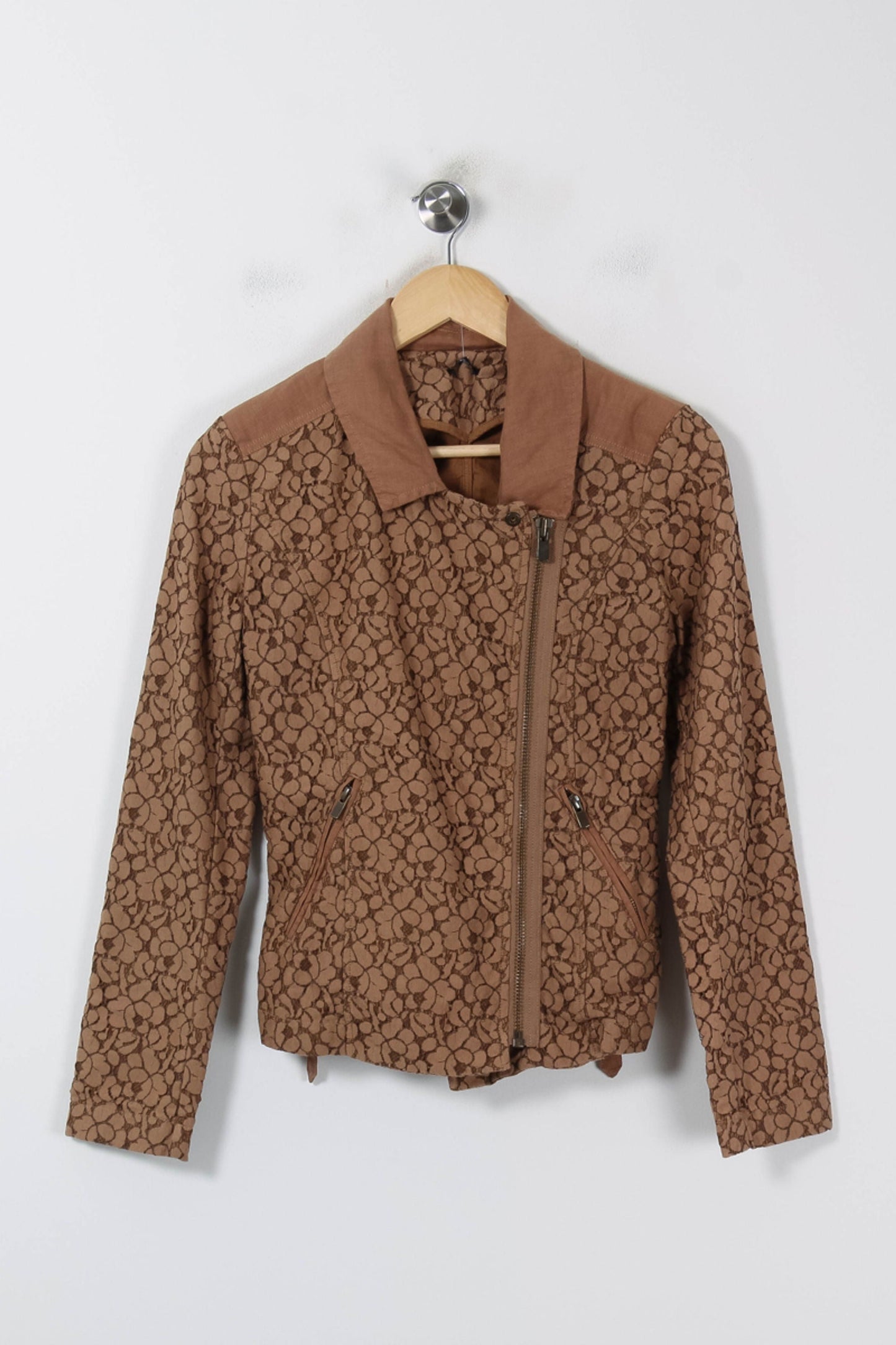 Veste Motard Marron - Taille S/36