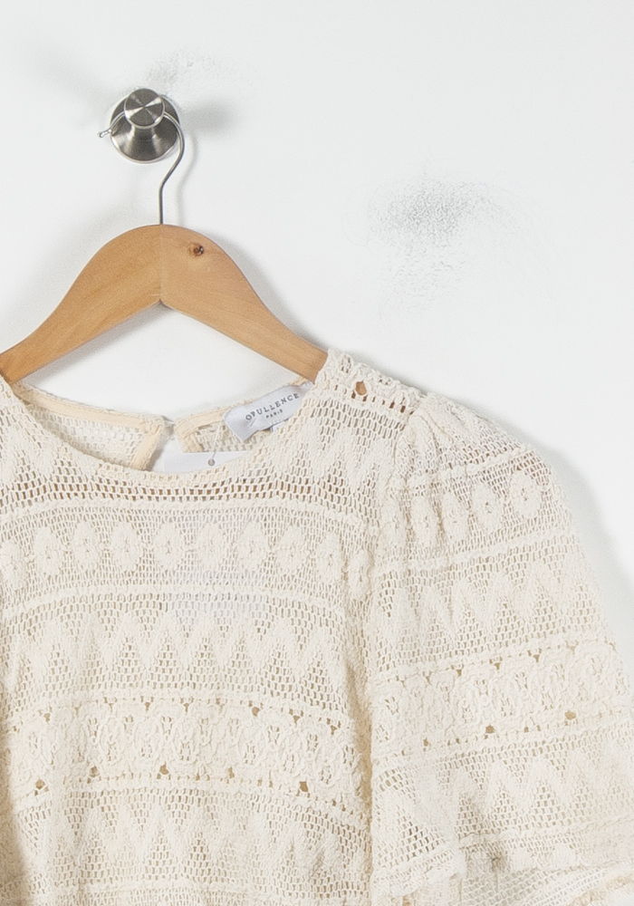 Blouse Dentelle Beige - Taille M/38