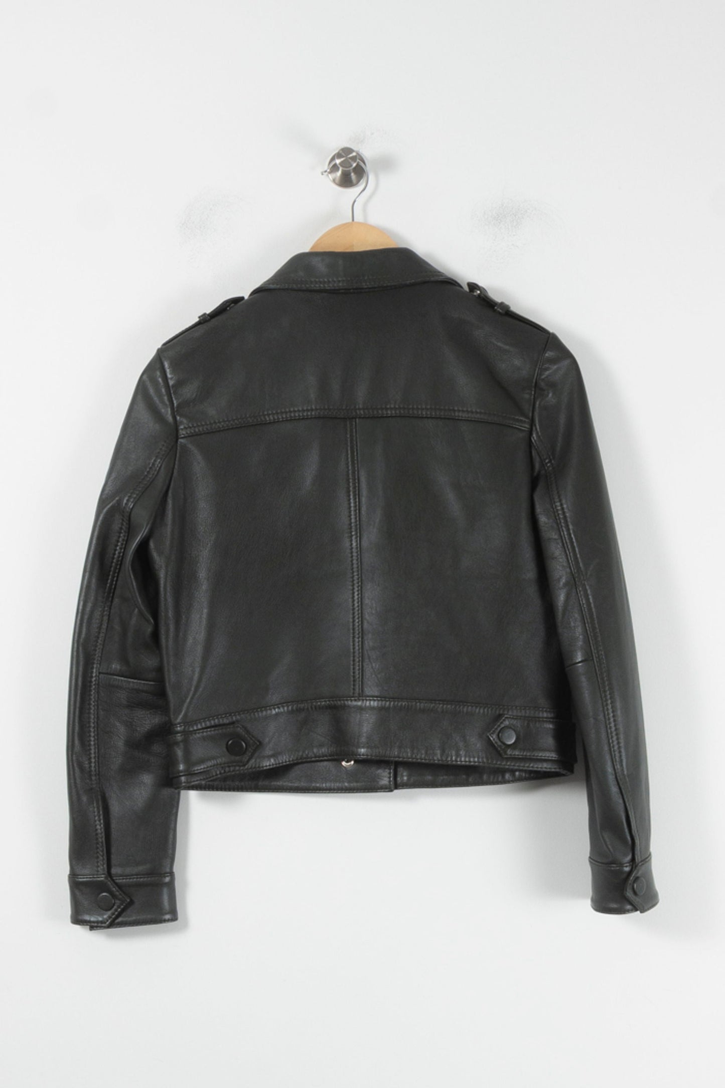 Veste en Cuir Noire - Taille S/36