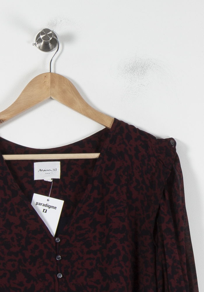 Blouse Bordeaux et Noir - Taille XXL/44