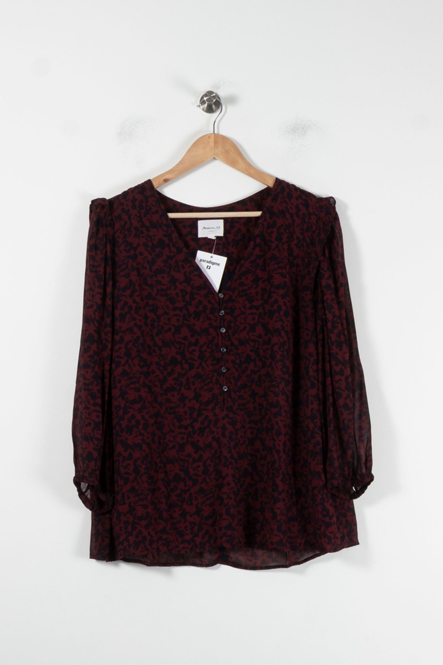 Blouse Bordeaux et Noir - Taille XXL/44