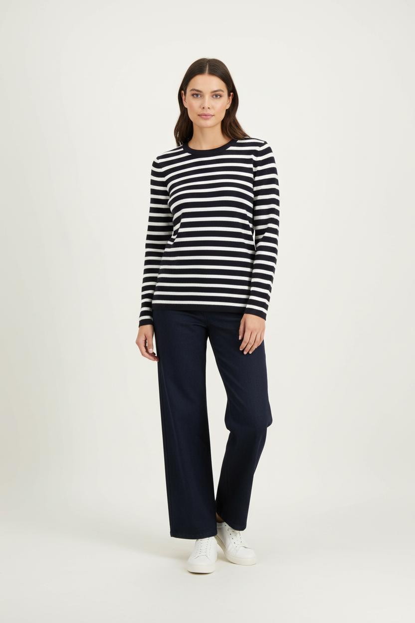 Pull Rayé Noir et Blanc - Taille M/38