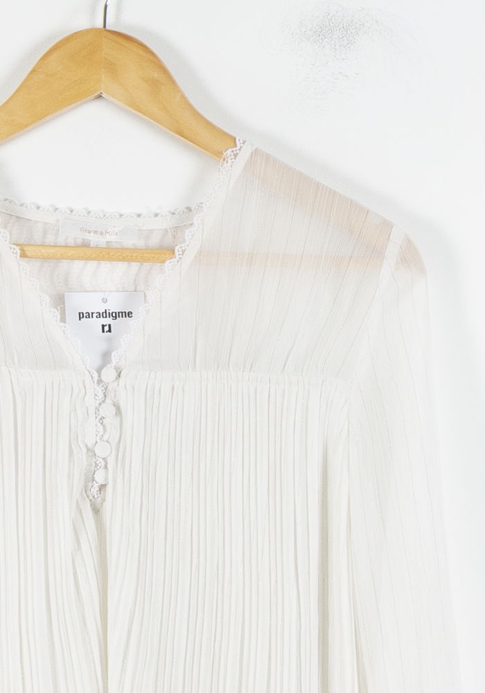 Blouse Plissée Blanche - Taille S/36